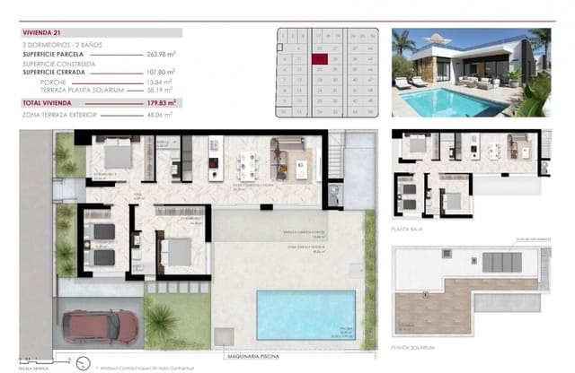 3 soveværelse Villa til salg i Ciudad Quesada, Rojales med swimmingpool - € 514.000 (Ref: 9622153)
