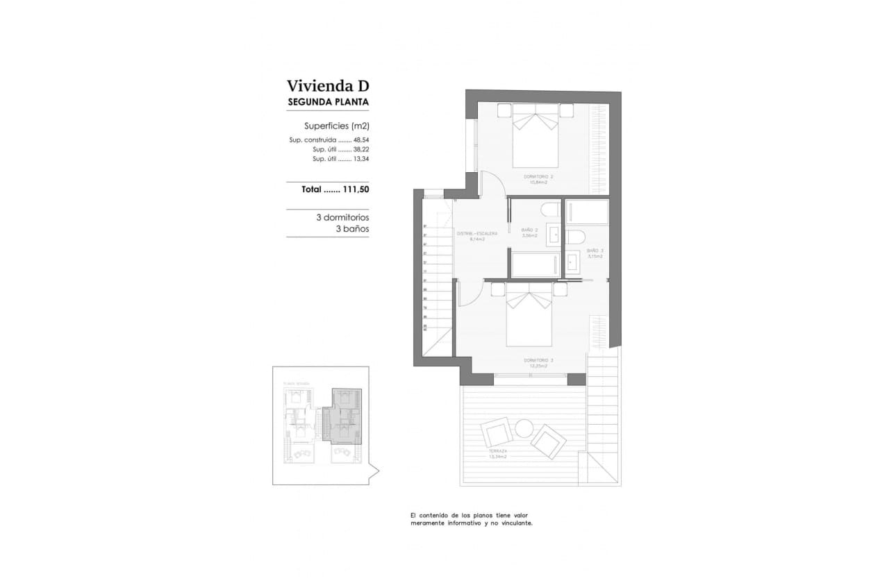 3 makuuhuone Kattohuoneisto myytävänä paikassa Benejuzar - 225 570 € (Ref: 9622155)
