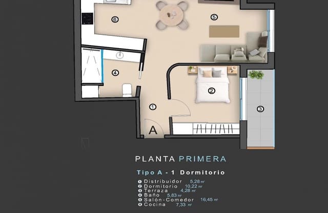 1 sypialnia Apartament na sprzedaż w Centro - Muelle Pesquero, Torrevieja - 170 000 € (Ref: 9635235)