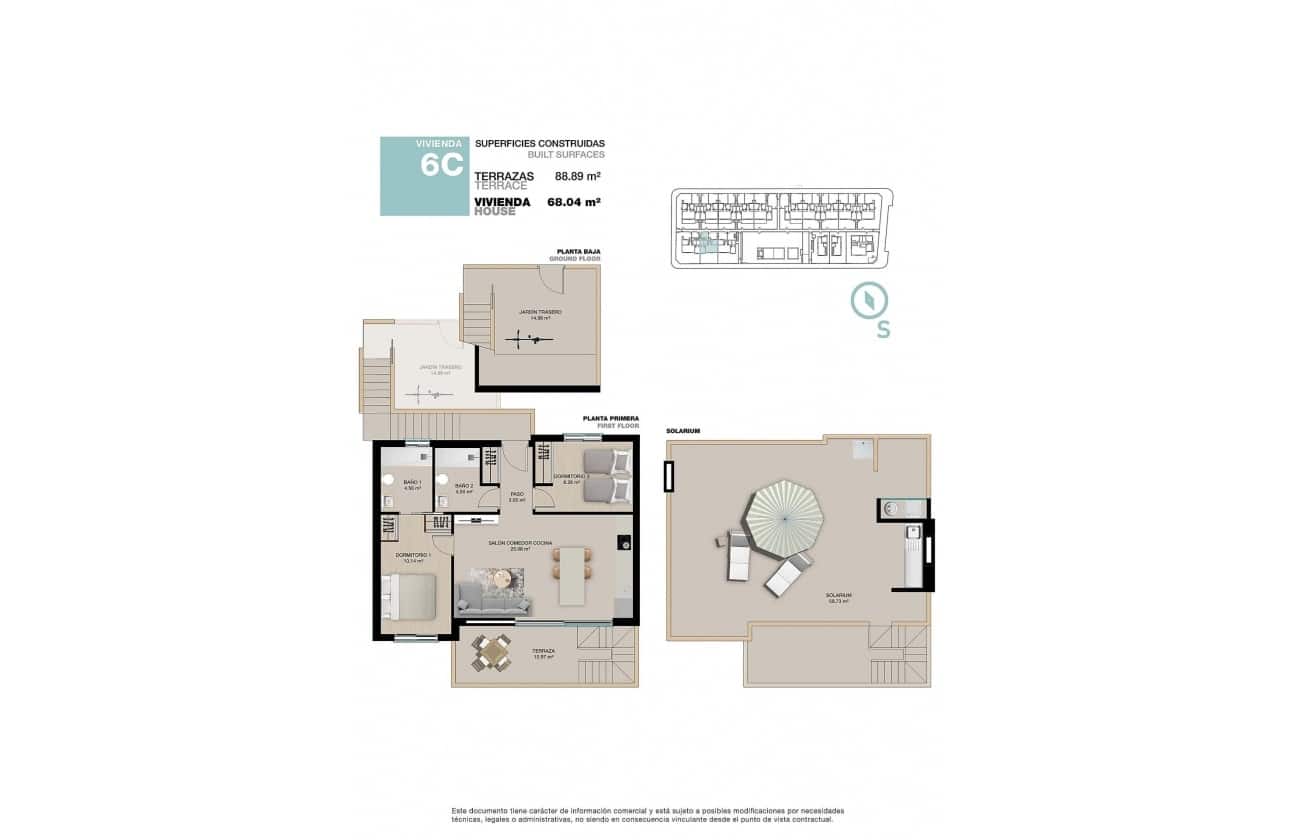 2 camera da letto Bungalow in vendita in Torre de la Horadada con piscina - 385.000 € (Rif: 9656575)