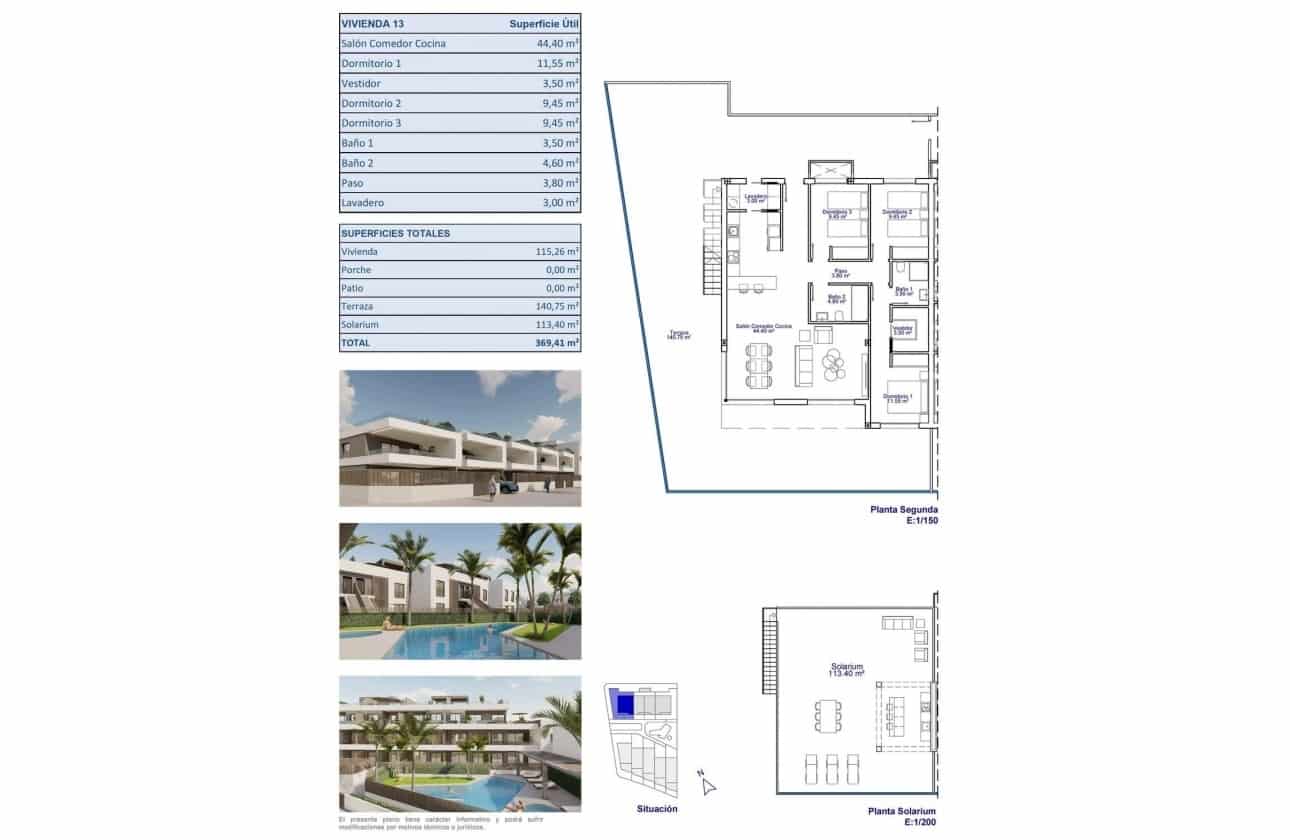 3 bedroom Penthouse for sale in Pilar de la Horadada with pool - € 590,000 (Ref: 9693187)