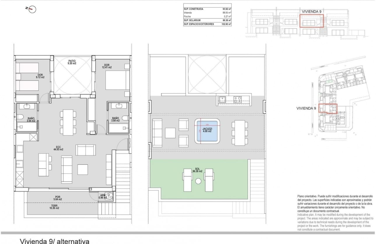 2 chambre Bungalow à vendre à Pilar de la Horadada - 369 500 € (Ref: 9693196)