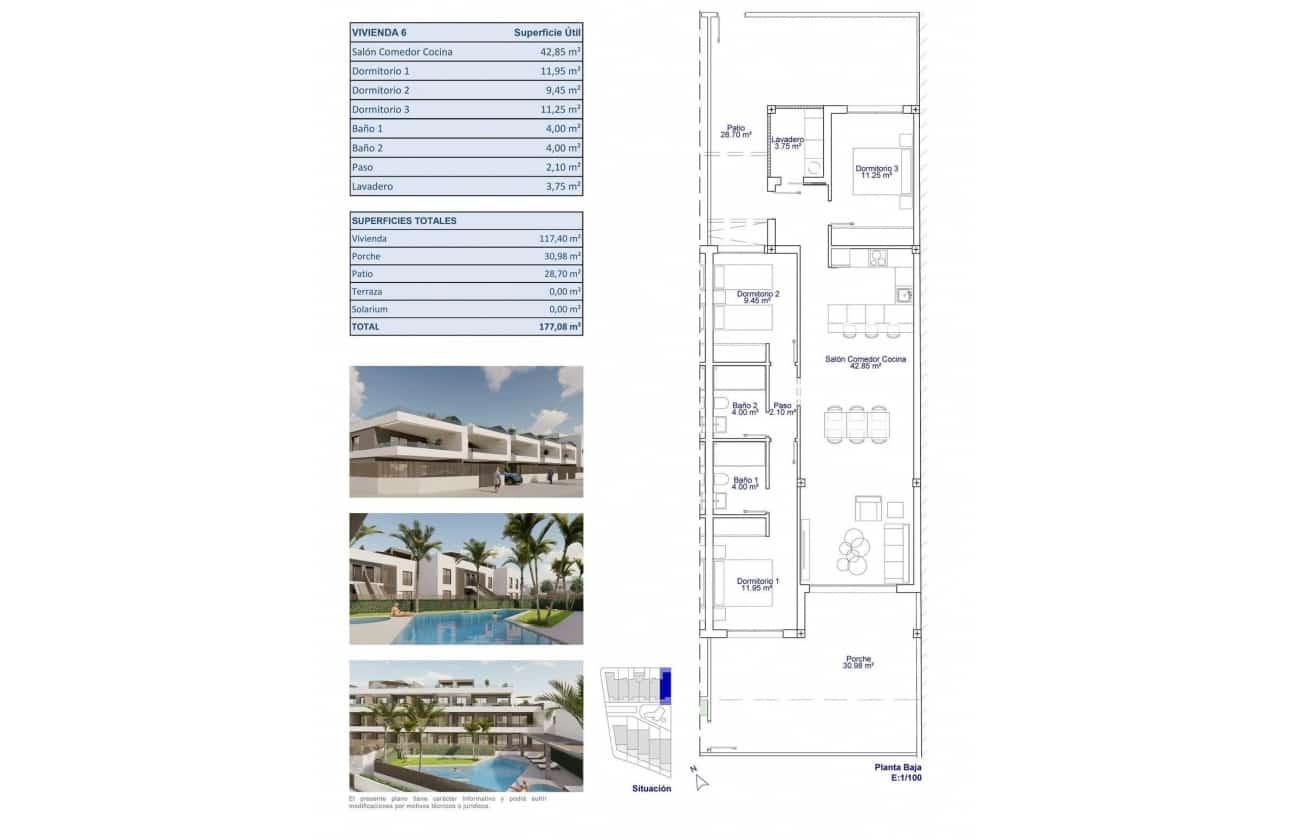 3 bedroom Apartment for sale in Pilar de la Horadada with pool - € 345,000 (Ref: 9693235)