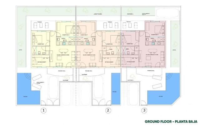 Bungalow de 3 habitaciones en Pilar de la Horadada ciudad, Pilar de la Horadada en venta con piscina - 369.900 € (Ref: 9740120)