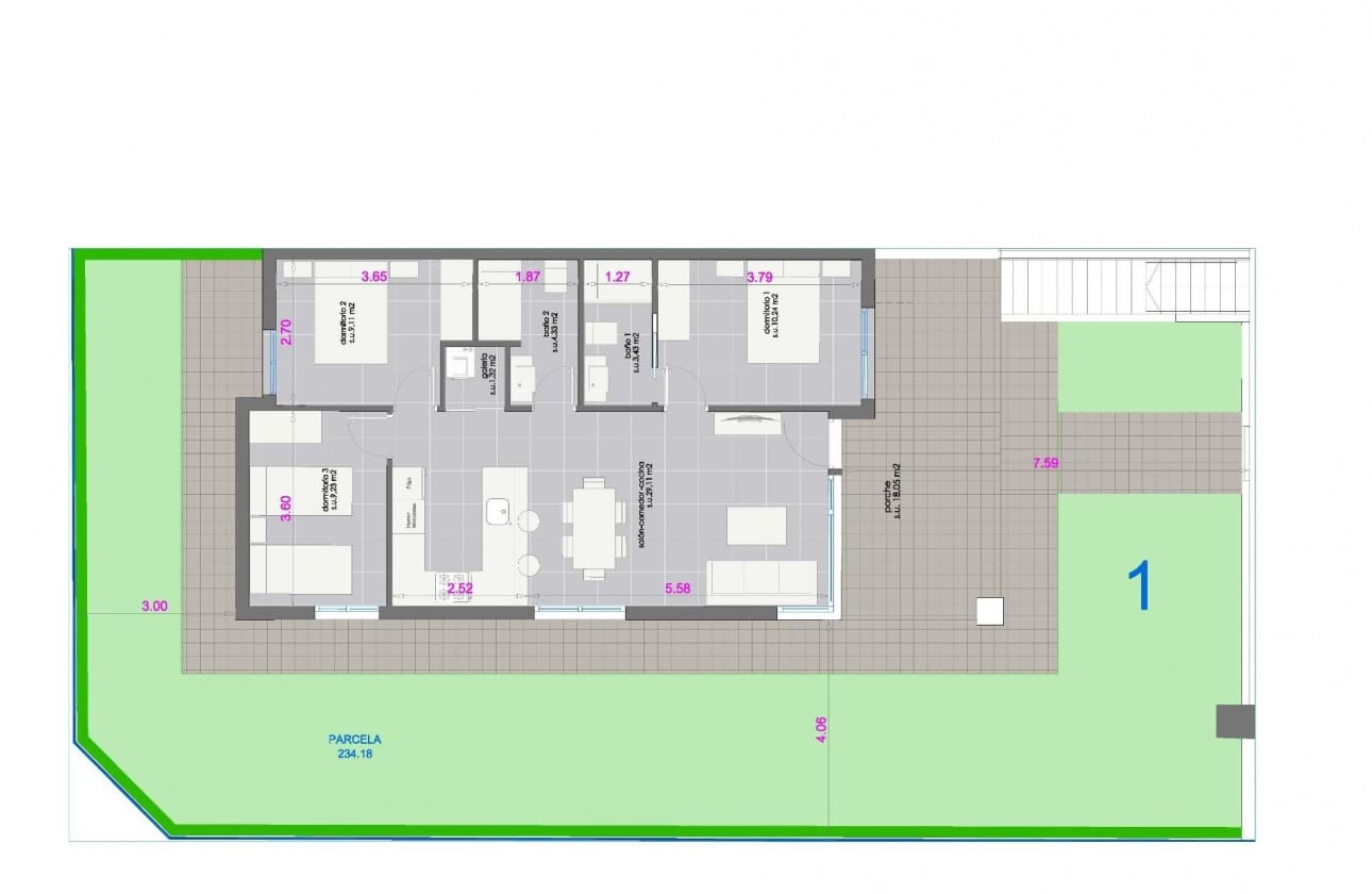 3 sovrum Bungalow till salu i Pilar de la Horadada med pool - 375 000 € (Ref: 9753669)