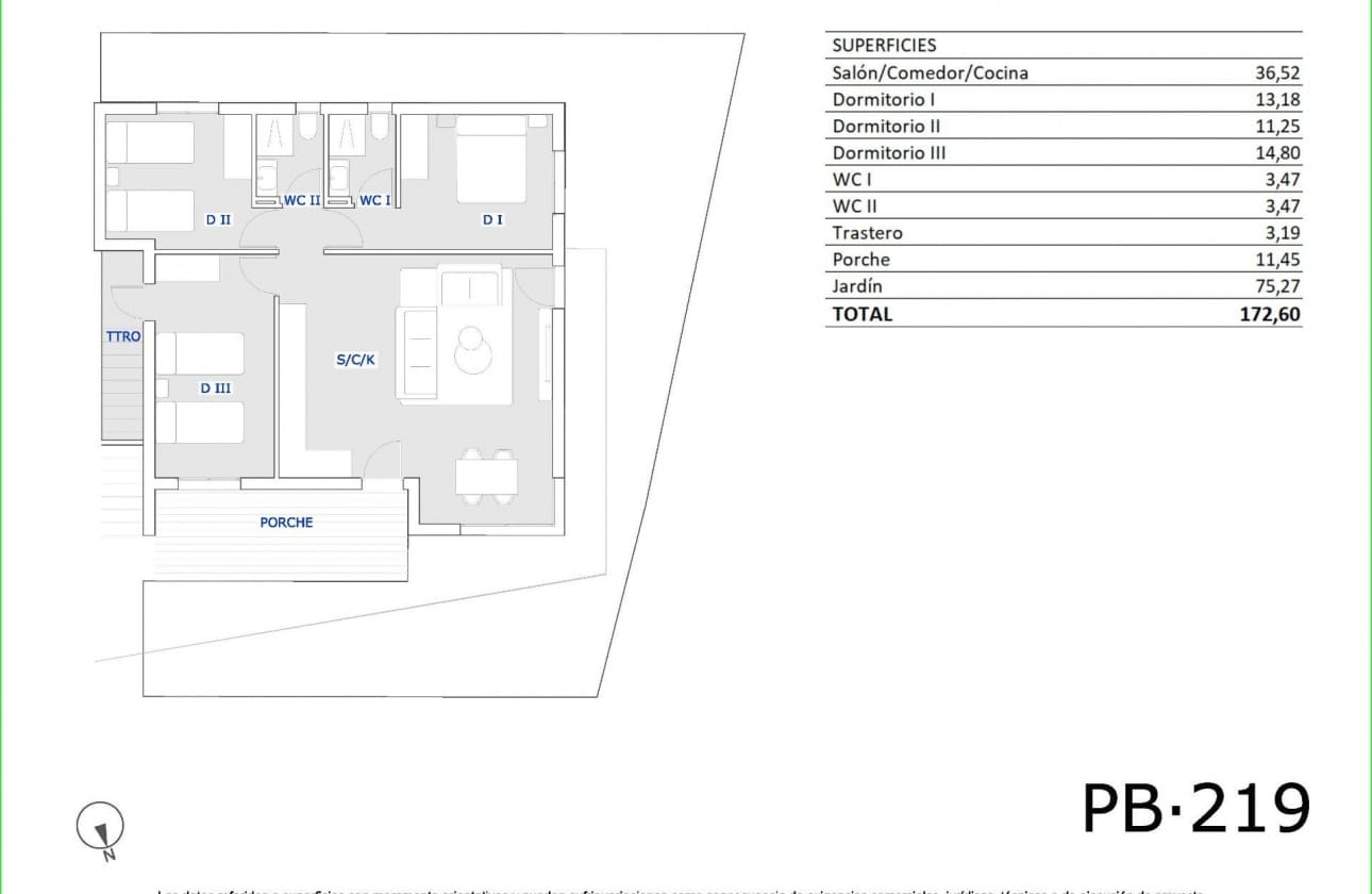 3 soverom Bungalow til salgs i San Miguel de Salinas med svømmebasseng - € 264 900 (Ref: 9778672)
