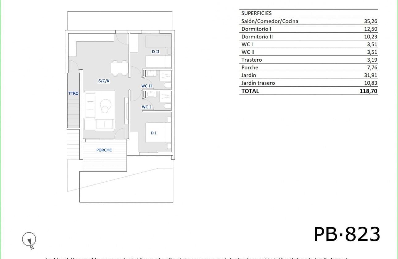 2 sypialnia Bungalow na sprzedaż w San Miguel de Salinas z basenem - 219 900 € (Ref: 9778684)