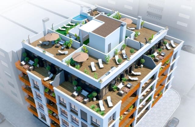 2 slaapkamer Penthouse te koop in Parque de las Naciones, Torrevieja met zwembad - € 349.000 (Ref: 9795123)