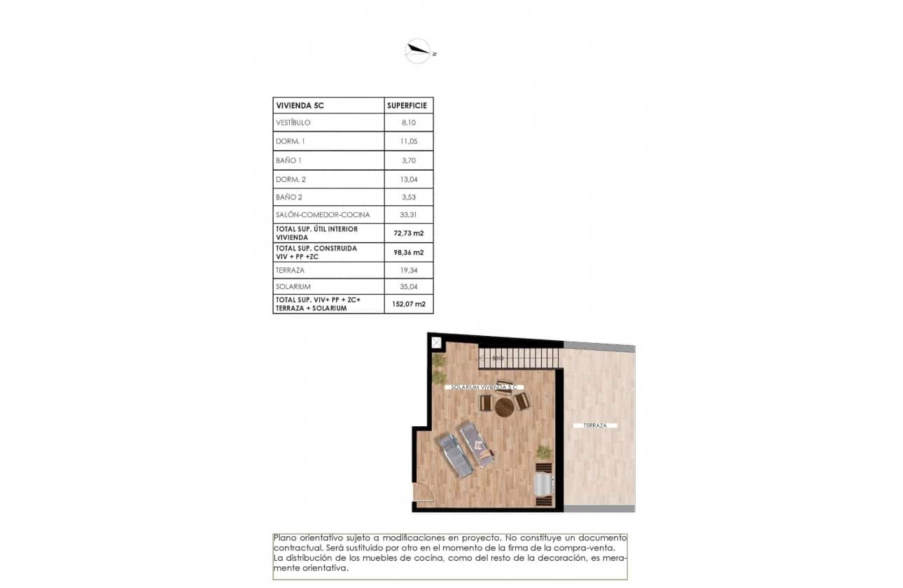 2 chambre Penthouse à vendre à Torrevieja avec piscine - 349 000 € (Ref: 9795123)