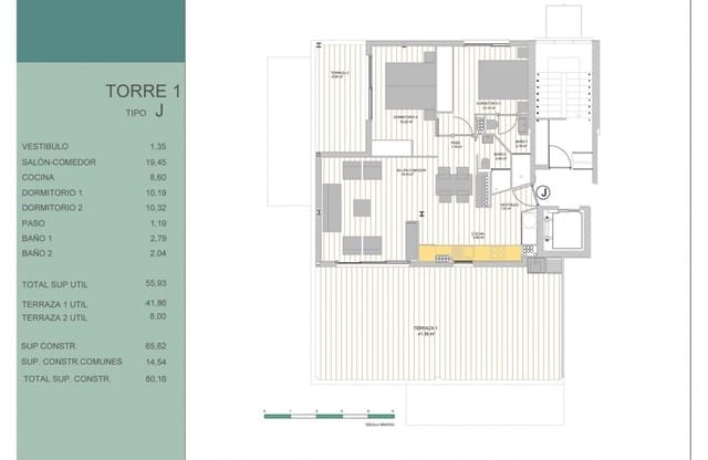 Ático de 2 habitaciones en Puerto Deportivo, Guardamar del Segura en venta con piscina - 445.000 € (Ref: 9795124)