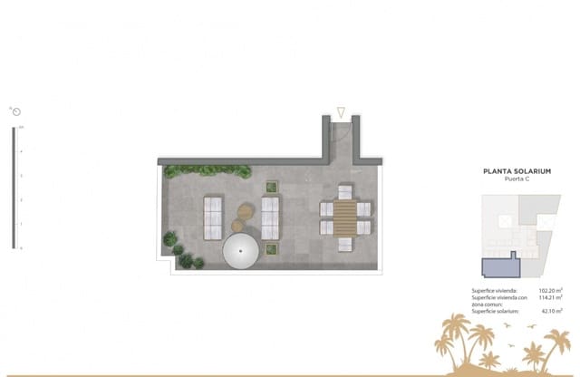 3 chambre Penthouse à vendre à Zona Pueblo, Guardamar del Segura avec piscine - 549 500 € (Ref: 9961222)