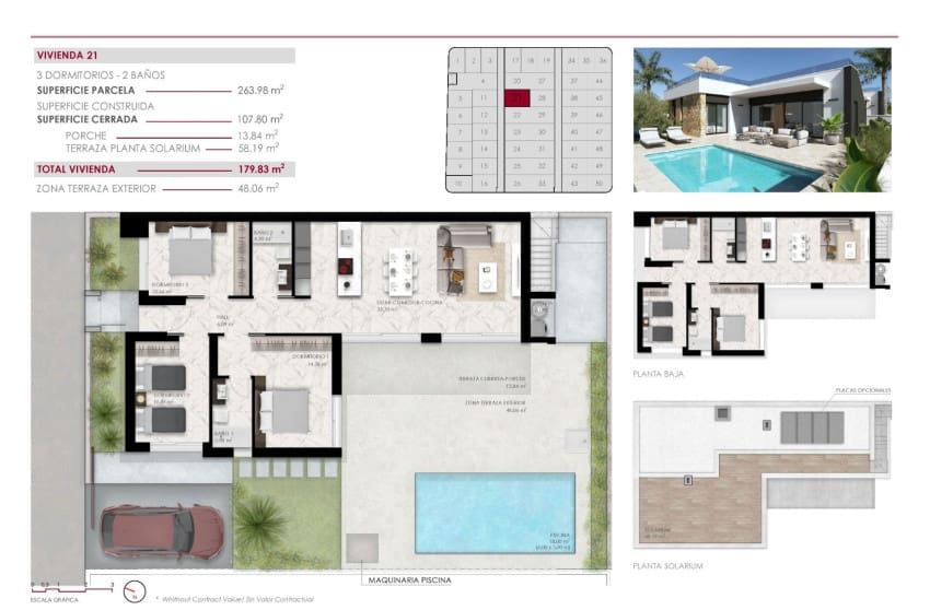 3 Zimmer Villa zu verkaufen in Ciudad Quesada mit Pool - 496.000 € (Ref: 8785354)