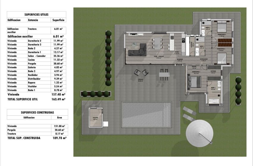 3 soveværelse Villa til salg i Aspe med swimmingpool - € 451.500 (Ref: 9009815)