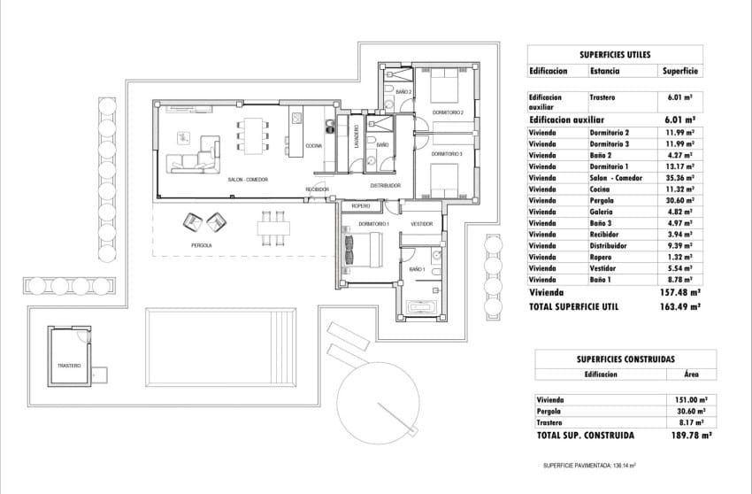 3 soveværelse Villa til salg i Aspe med swimmingpool - € 451.500 (Ref: 9009815)