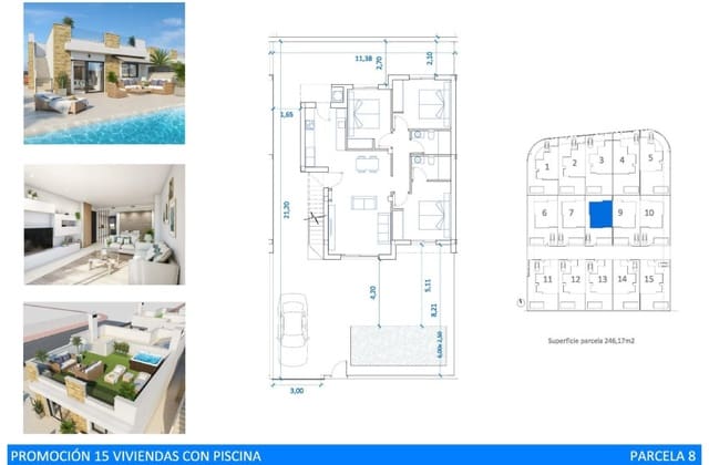 3 slaapkamer Huis te koop in San Fulgencio met zwembad - € 392.000 (Ref: 9075653)