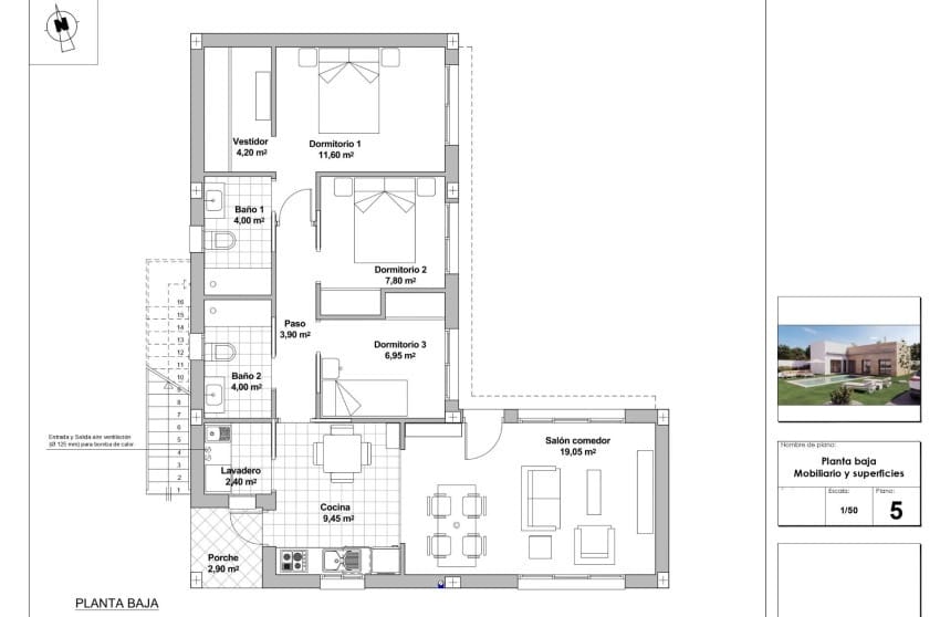Chalet de 3 habitaciones en Mazarrón en venta con piscina - 339.900 € (Ref: 9536473)
