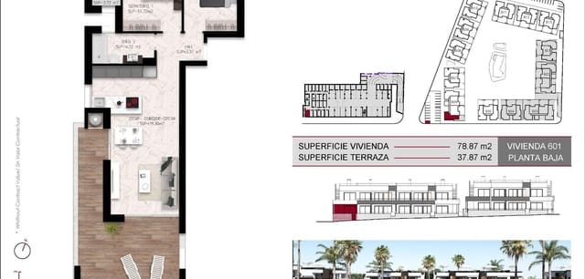 2 slaapkamer Bungalow te koop in Ciudad Quesada, Rojales met zwembad - € 279.000 (Ref: 8710446)