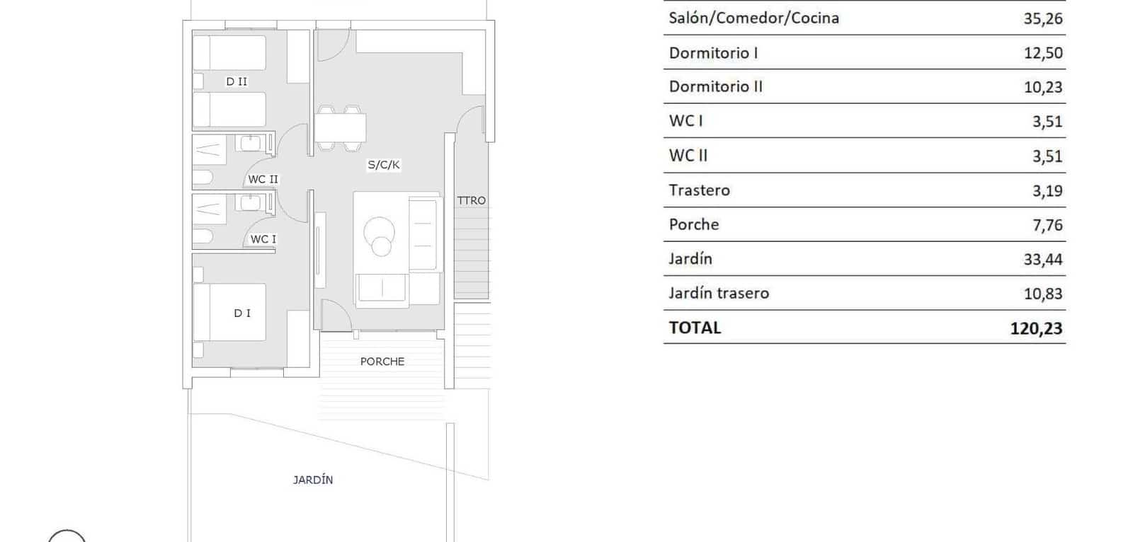 Bungalow de 2 habitaciones en San Miguel de Salinas en venta con piscina - 199.900 € (Ref: 9016092)
