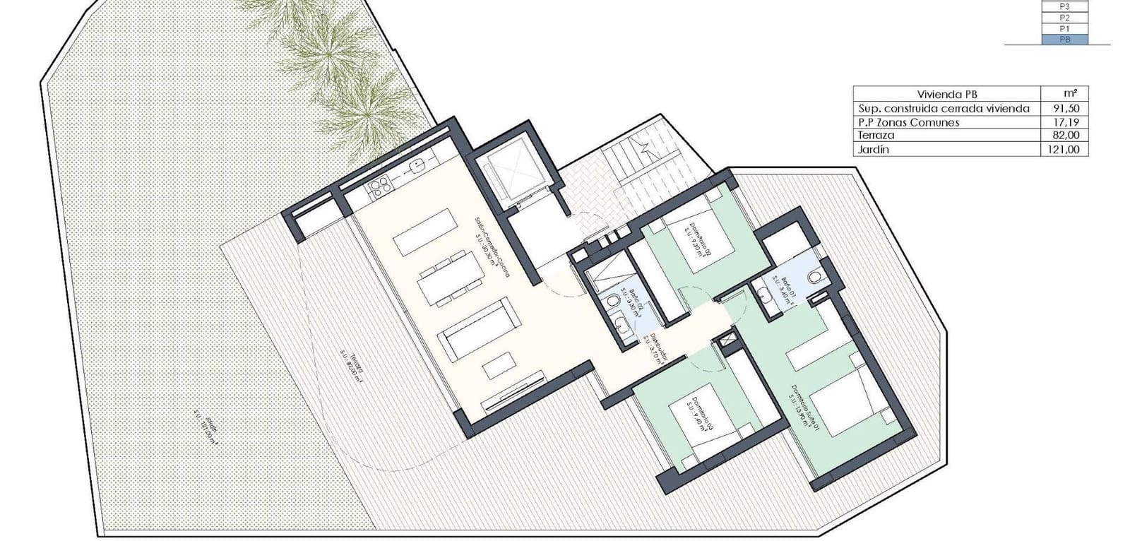 3 soverom Leilighet til salgs i Guardamar del Segura med svømmebasseng - € 386 000 (Ref: 9016094)