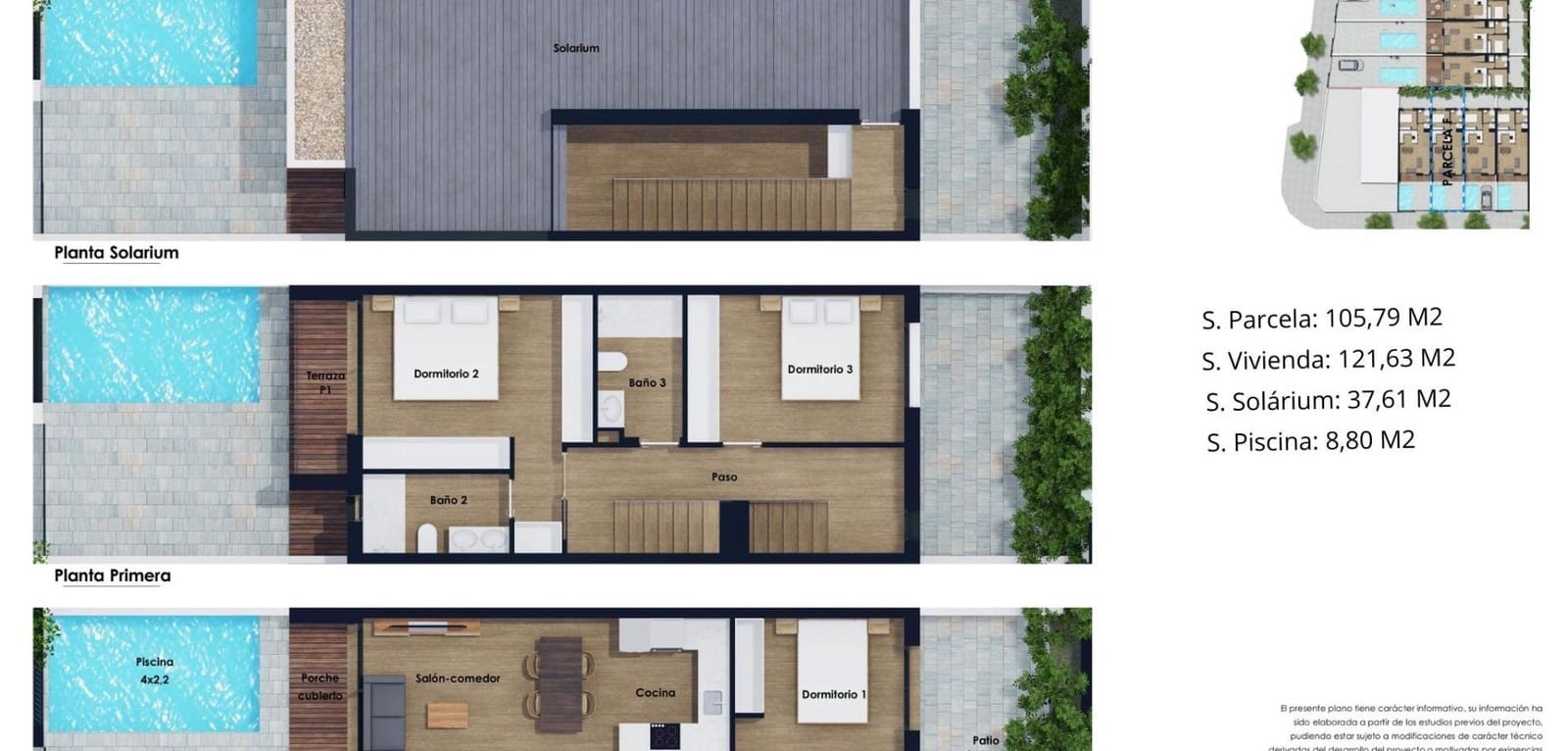 Casa de 3 habitaciones en Pilar de la Horadada en venta con piscina - 385.000 € (Ref: 9016096)