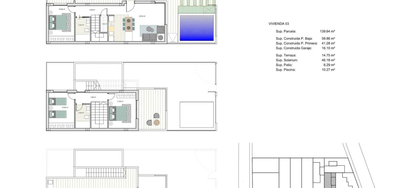 3 soveværelse Villa til salg i Los Alcazares med swimmingpool - € 419.900 (Ref: 9016099)