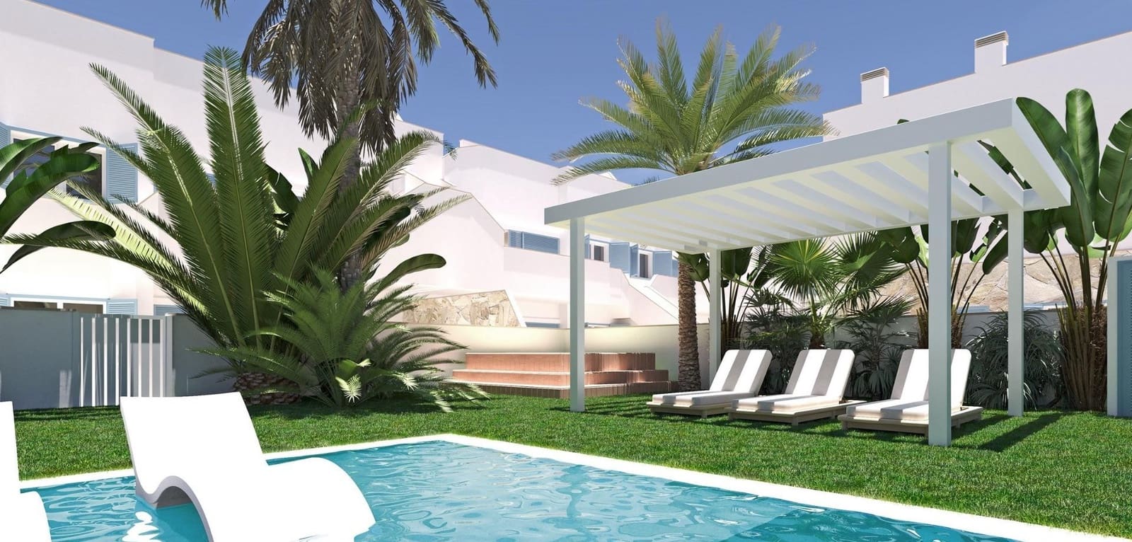 2 makuuhuone Bungalow myytävänä paikassa Torre de la Horadada mukana uima-altaan - 375 000 € (Ref: 9318135)