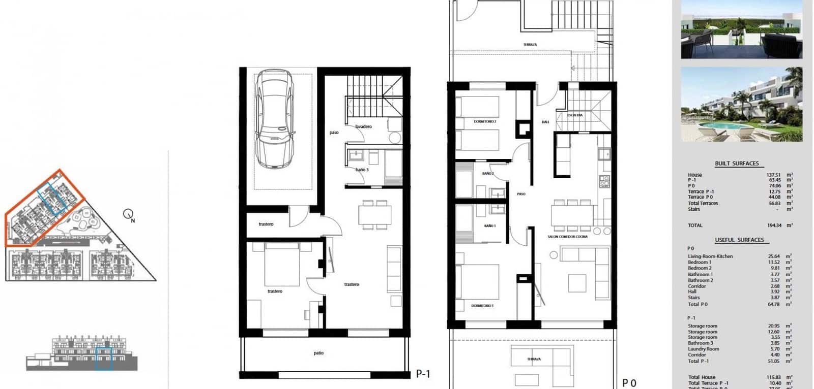 2 quarto Bungalow para venda em Torrevieja com piscina - 315 000 € (Ref: 9453554)