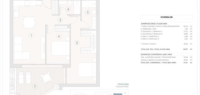 2 camera da letto Appartamento in vendita in Benijófar con piscina - 325.000 € (Rif: 9453556)