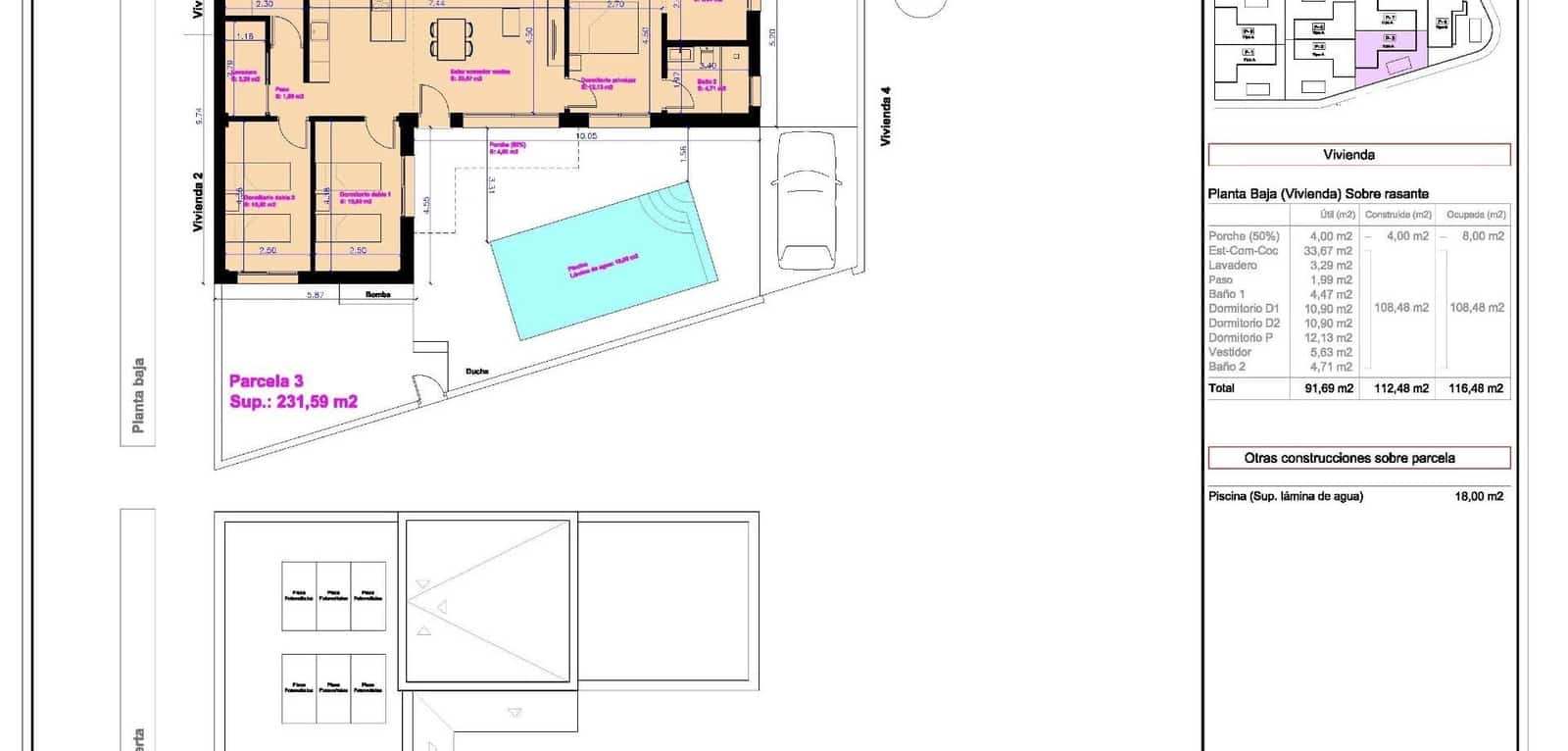 3 quarto Casa em Banda para venda em Daya Nueva com piscina - 365 000 € (Ref: 9466206)