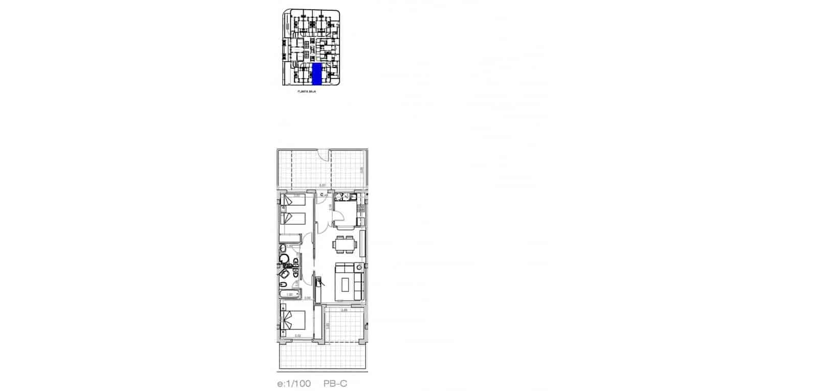 2 Zimmer Apartment zu verkaufen in Orihuela Costa mit Pool - 186.500 € (Ref: 9528331)