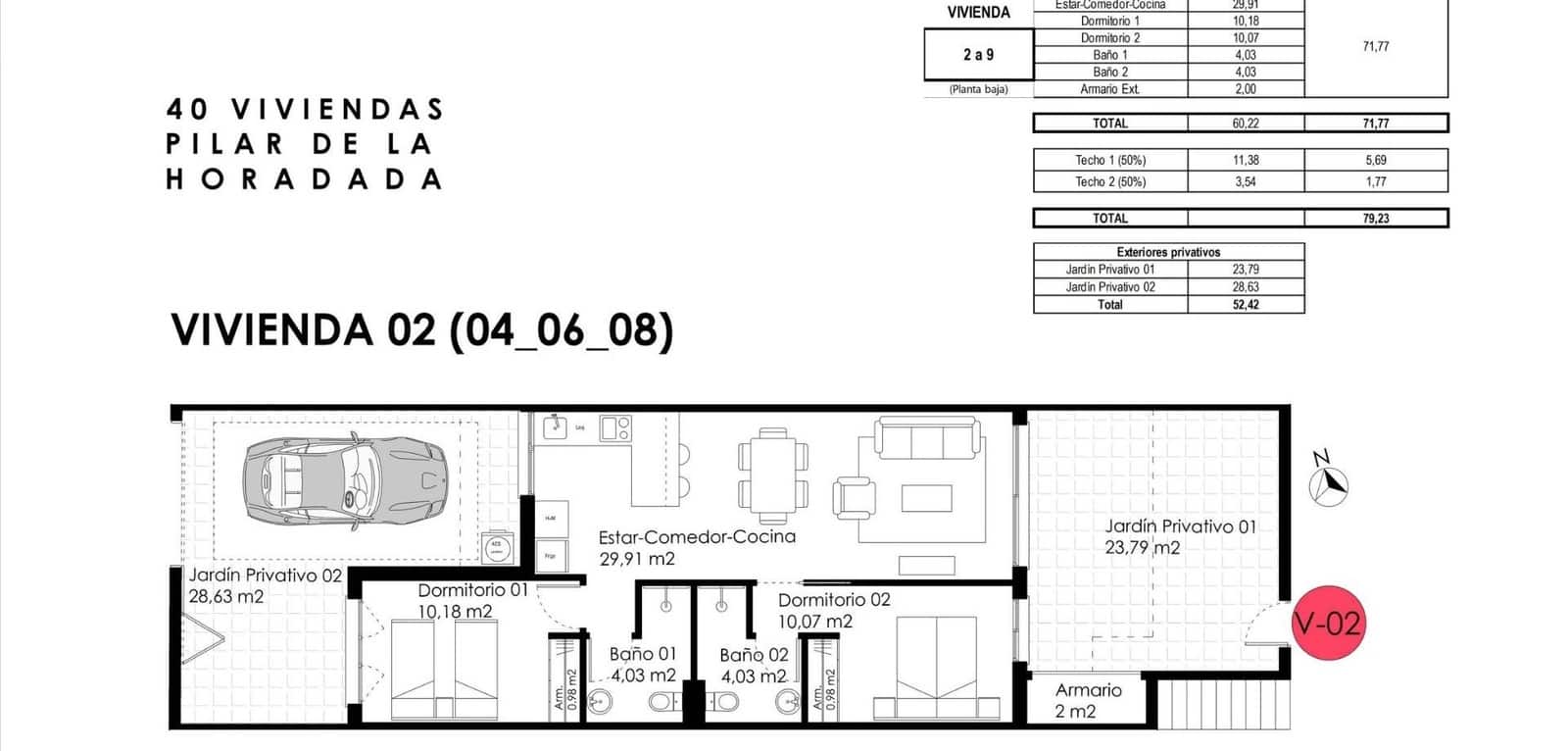 2 soverom Bungalow til salgs i Pilar de la Horadada med svømmebasseng - € 245 000 (Ref: 9838277)
