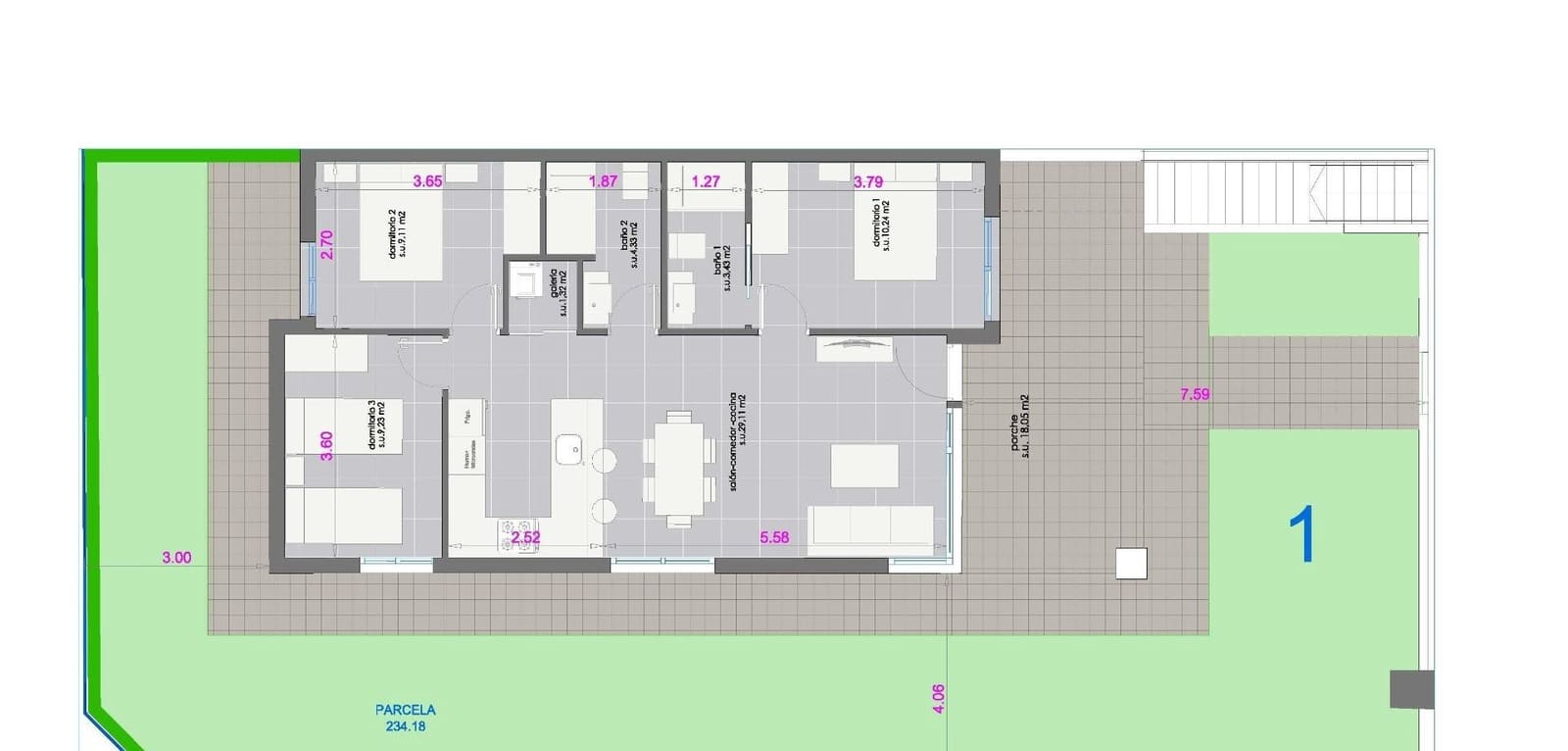 3 sovrum Bungalow till salu i Pilar de la Horadada med pool - 375 000 € (Ref: 9925150)