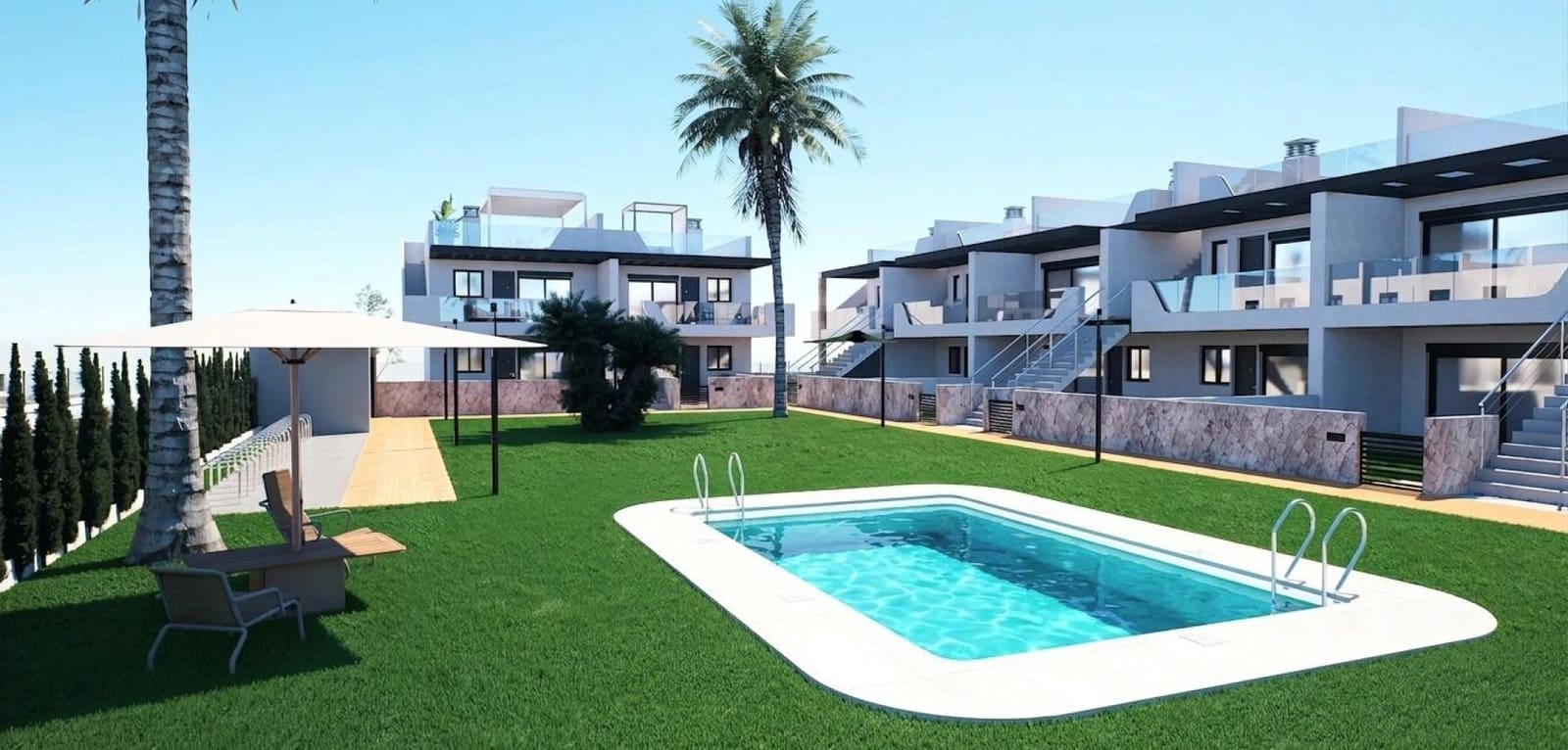 3 sovrum Bungalow till salu i Pilar de la Horadada med pool - 375 000 € (Ref: 9925150)