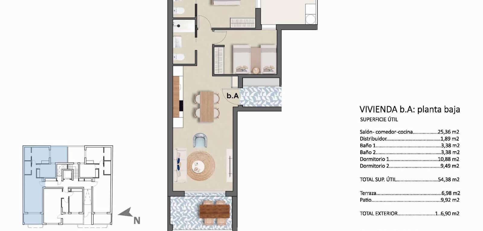 2 quarto Apartamento para venda em Torre de la Horadada com piscina - 275 900 € (Ref: 9938710)