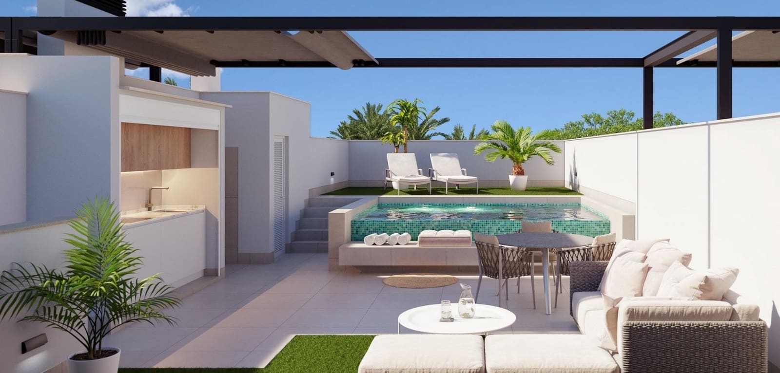 3 soverom Bungalow til salgs i Pilar de la Horadada med svømmebasseng - € 439 000 (Ref: 9985838)
