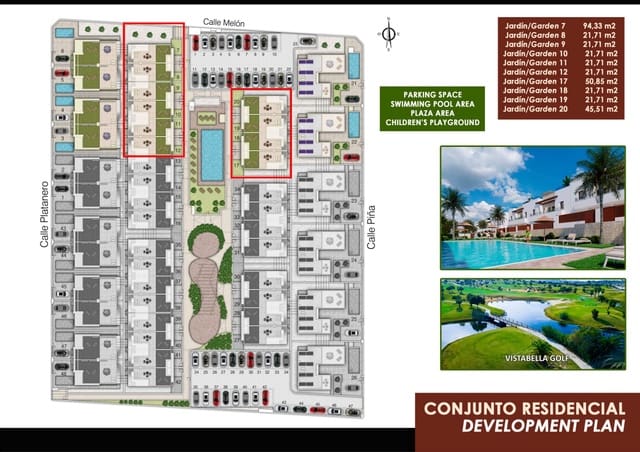 3 makuuhuone Huoneisto myytävänä paikassa Entre Naranjos, Orihuela mukana uima-altaan - 315 000 € (Ref: 9341856)