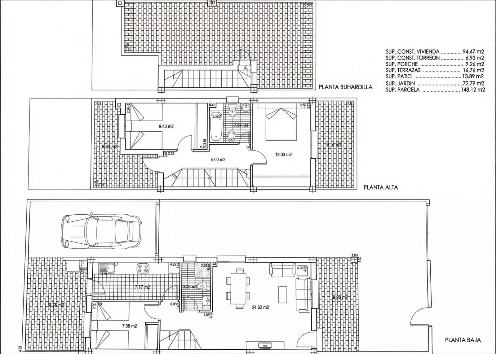 Adosado de 3 habitaciones en San Juan de los Terreros en venta con piscina - 375.000 € (Ref: 9572347)