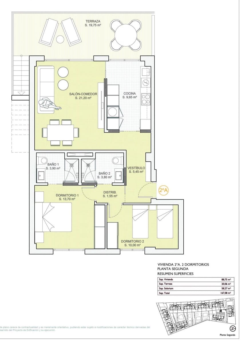 2 makuuhuone Huoneisto myytävänä paikassa Finestrat mukana uima-altaan - 345 000 € (Ref: 9591912)