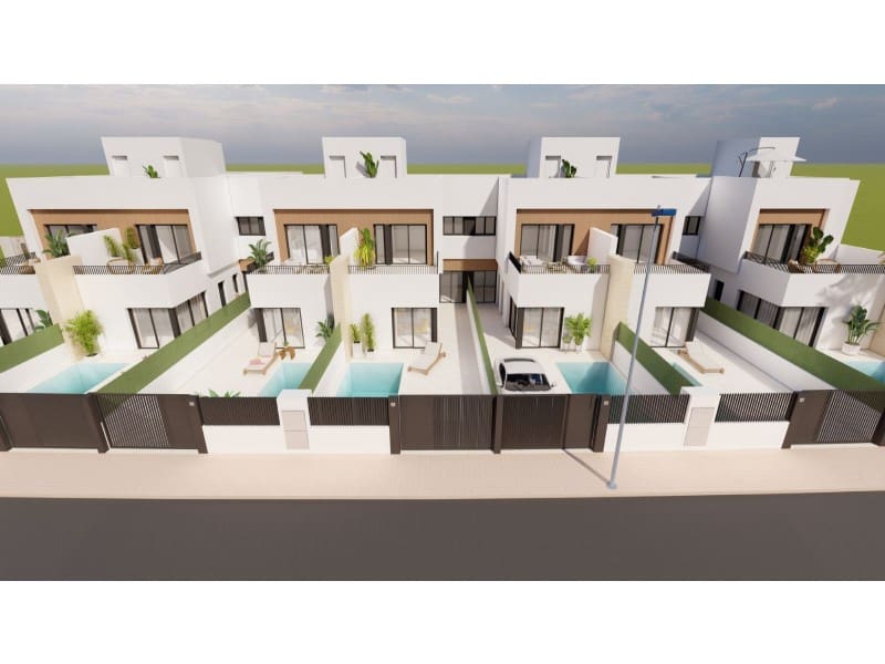 3 soveværelse Semi-Rækkehus til salg i Santiago de la Ribera med swimmingpool - € 379.000 (Ref: 9975738)