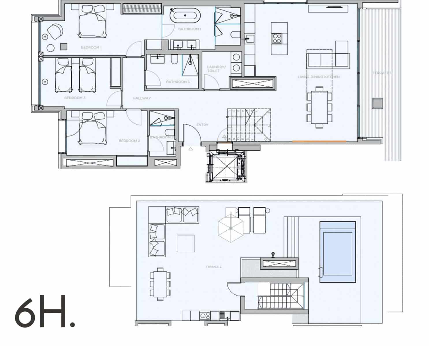 3 quarto Penthouse para venda em Palma de Mallorca com piscina garagem - 3 360 000 € (Ref: 9077648)