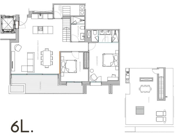 2 makuuhuone Kattohuoneisto myytävänä paikassa Nou Llevant, Palma de Mallorca mukana uima-altaan 
autotalli - 2 550 000 € (Ref: 9077649)