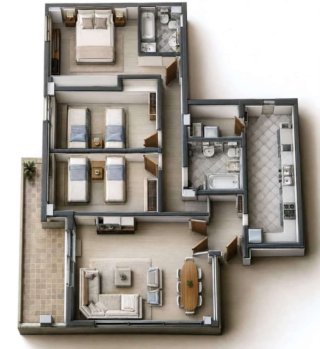 3 sovrum Lägenhet till salu i Alicante stad med pool garage - 260 000 € (Ref: 10062546)