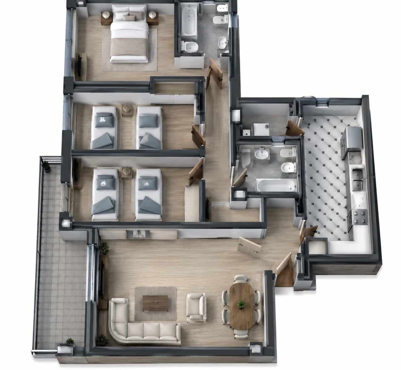 3 bedroom Flat for sale in Alicante / Alacant city with pool garage - € 260,000 (Ref: 10064695)