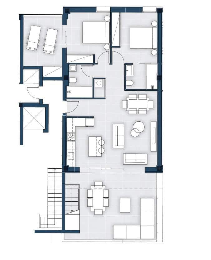 2 sypialnia Penthouse na sprzedaż w Es Mercadal z basenem garażem - 700 000 € (Ref: 8694717)