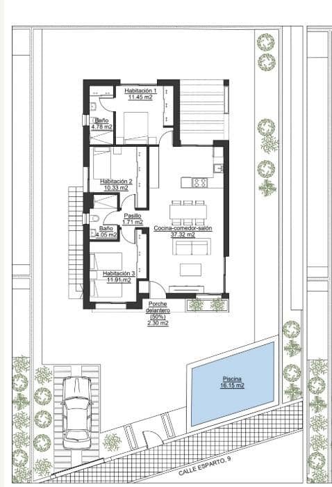 3 soverom Villa til salgs i Pilar de la Horadada med svømmebasseng garasje - € 431 000 (Ref: 8999756)