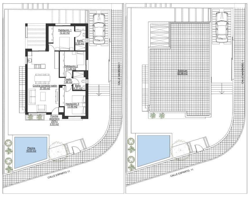 3 soverom Villa til salgs i Pilar de la Horadada med svømmebasseng garasje - € 431 000 (Ref: 8999756)