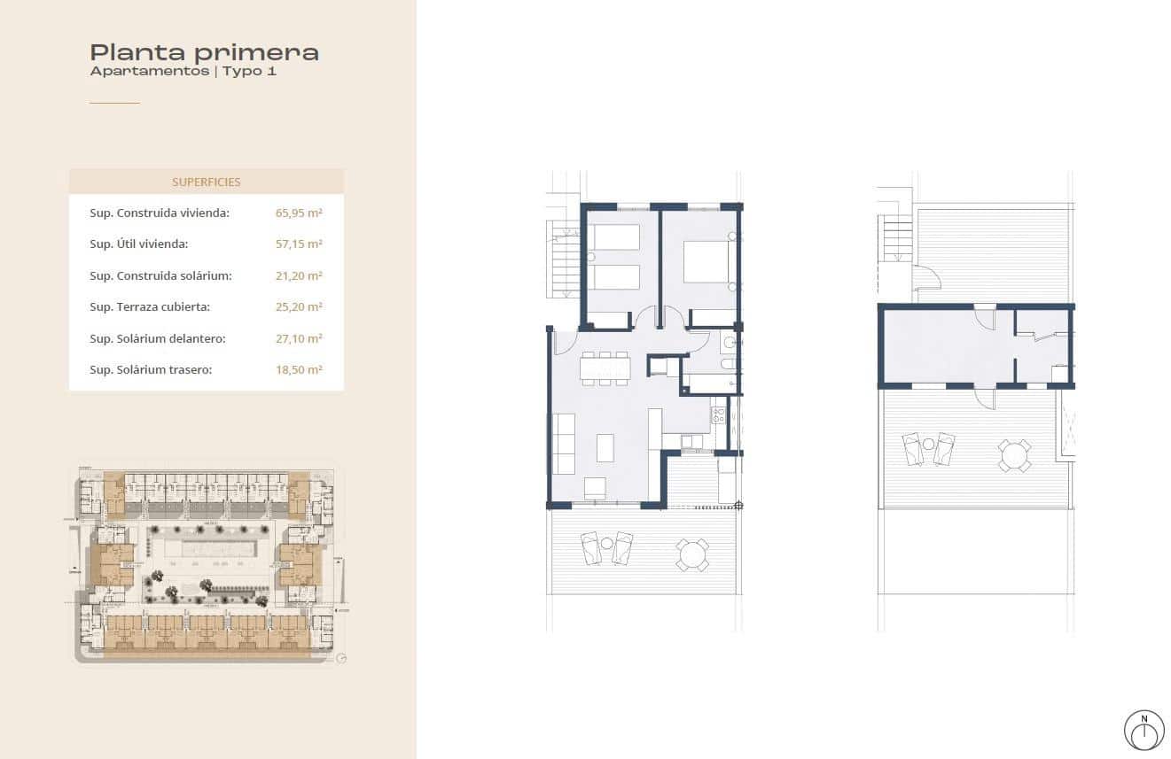 2 sypialnia Mieszkanie na sprzedaż w Corralejo z basenem garażem - 389 000 € (Ref: 9005286)