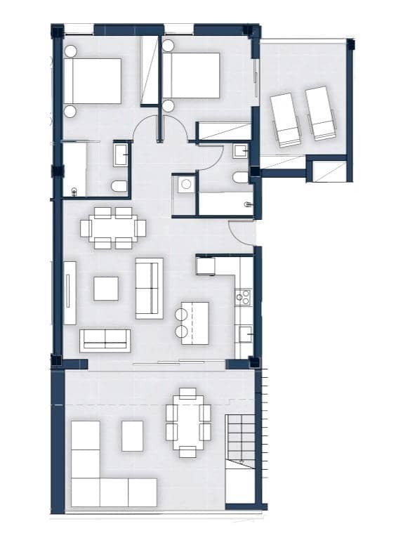 3 camera da letto Attico in vendita in Es Mercadal con piscina garage - 750.000 € (Rif: 9116749)