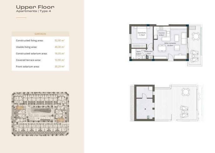 1 soverom Penthouse til salgs i Corralejo med svømmebasseng garasje - € 262 500 (Ref: 9812298)