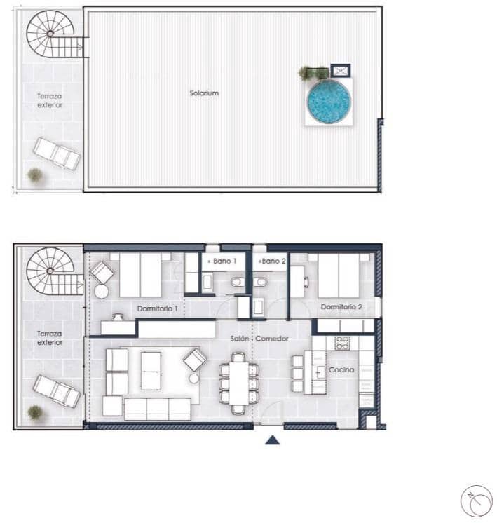 2 sovrum Takvåning till salu i San Jose / Sant Josep de Sa Talaia med pool garage - 1 050 250 € (Ref: 9983138)